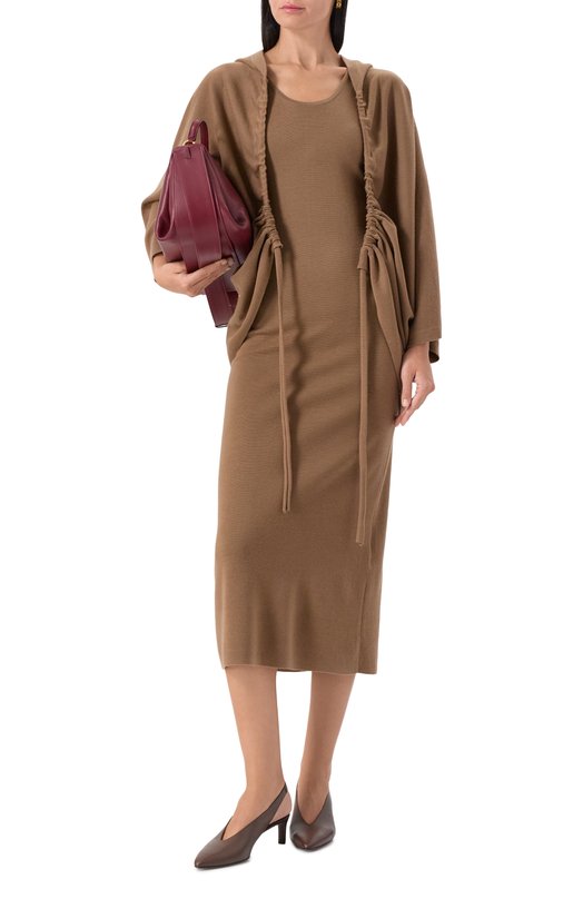 Шерстяное платье Max Mara ACERI Коричневый  ACERI Фото 2