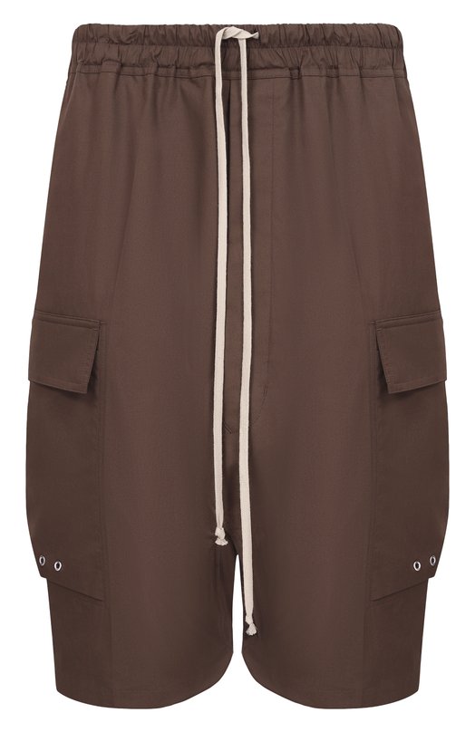 Хлопковые шорты Rick Owens RU01F2389/P Коричневый RU01F2389/P