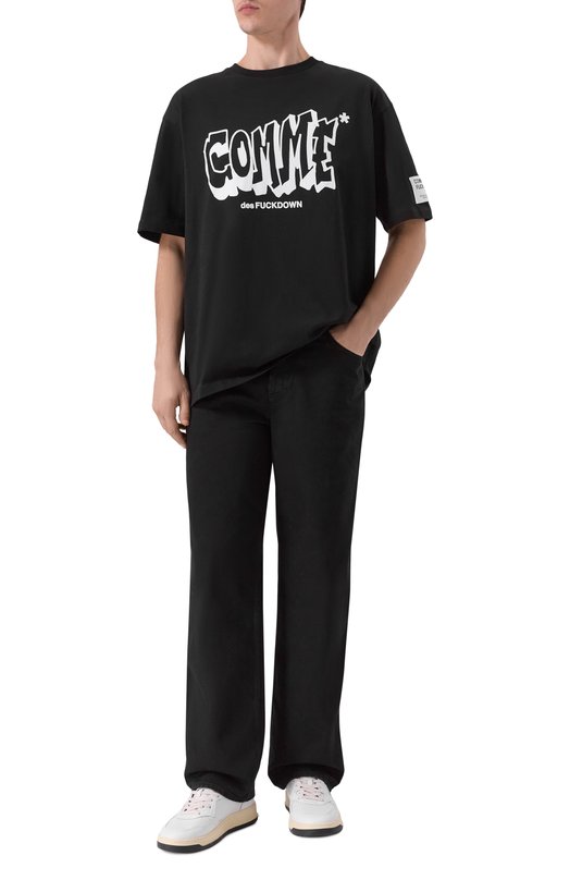 Хлопковая футболка Comme des Fuckdown CFABM01783 Чёрный  CFABM01783 Фото 2