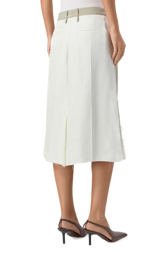 Шерстяная юбка Jil Sander J02MA0332/J40275 Зелёный  J02MA0332/J40275 Фото 4