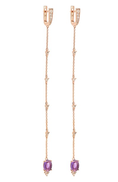 Серьги-цепочки с аметистом и топазами MOONKA, арт. ai-her-amt, фото 3