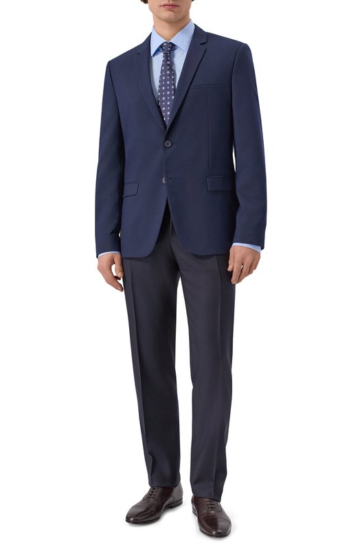 Хлопковая сорочка BOSS 50555668 Голубой  50555668 Фото 2