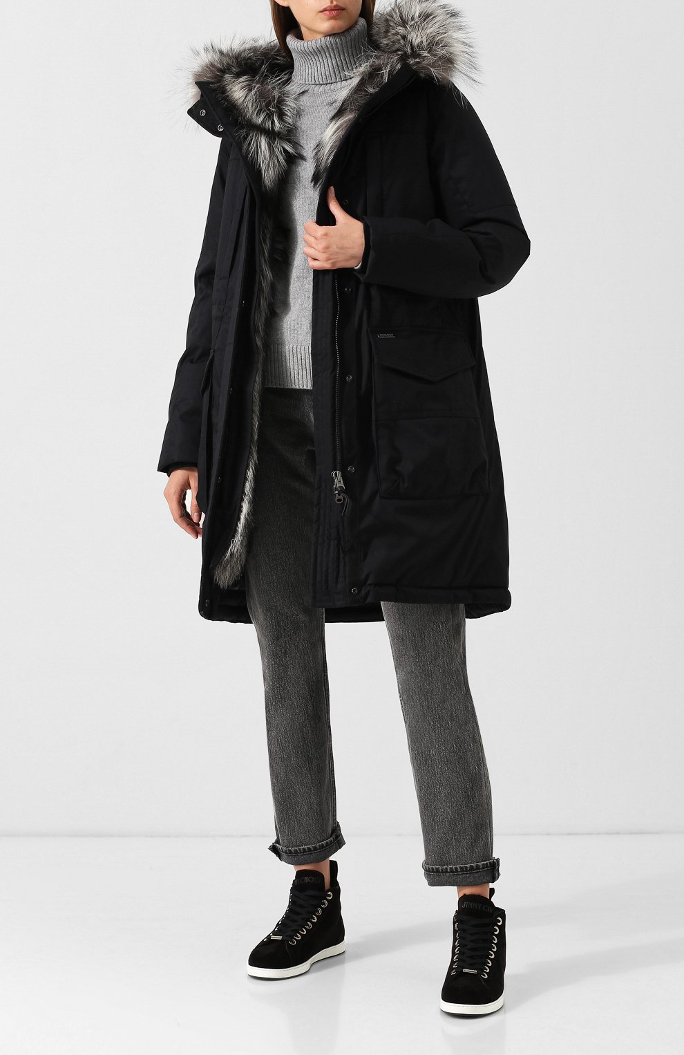 Хлопковая парка на меховой подкладке WOOLRICH, арт. WWCPS2627/LM10, фото 2