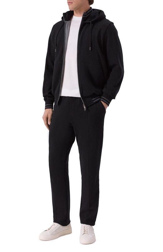 Толстовка из хлопка и кашемира Capobianco 19M405.LB00./58 Чёрный  19M405.LB00./58 Фото 2