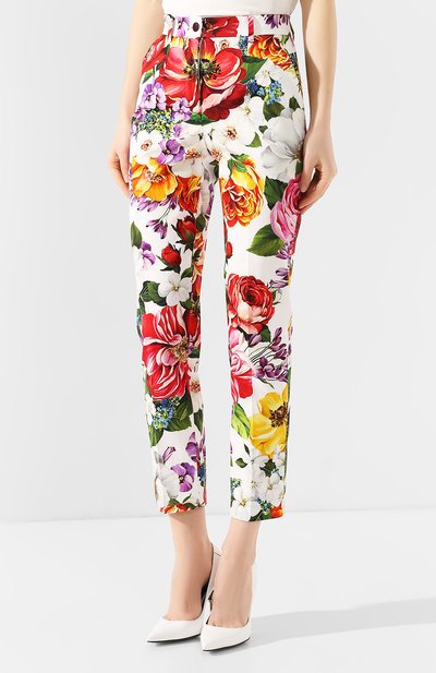Хлопковые брюки DOLCE & GABBANA разноцветного цвета по цене 99500 руб., арт. FTAM2T/FSFJG, фото 3 Хлопковые брюки DOLCE & GABBANA, арт. FTAM2T/FSFJG, фото 3