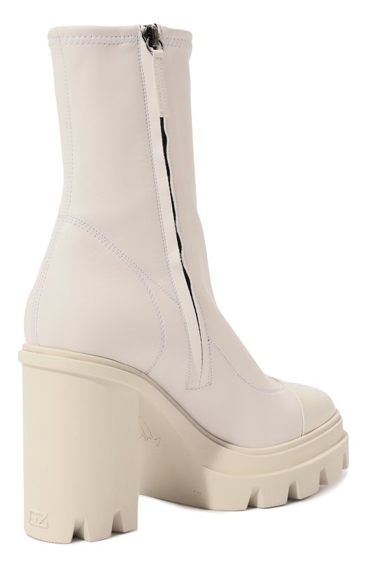 Комбинированные ботильоны Kokebi 110 Giuseppe Zanotti Design I370008/004 Белый  I370008/004 Фото 5