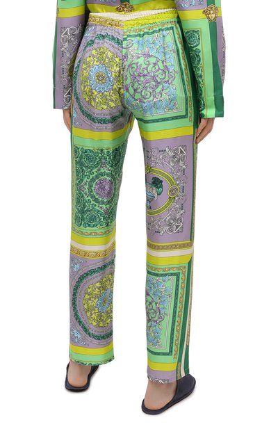 Шелковые брюки VERSACE, арт. AUD05057/1F00508, фото 4