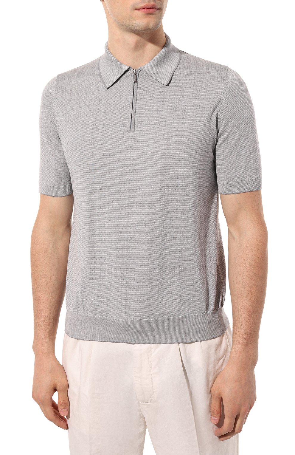 Поло из хлопка и шелка ZILLI, арт. MBZ-PZ112-REGI1/MC01, фото 3