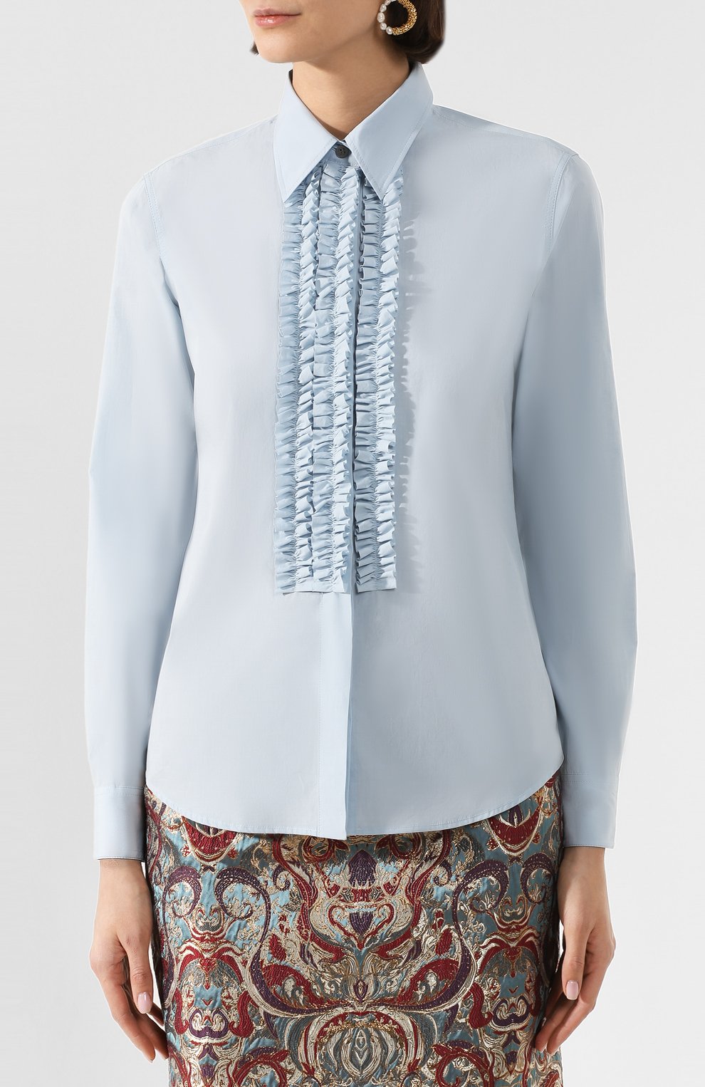 Хлопковая рубашка DRIES VAN NOTEN, арт. 201-10751-9245, фото 3
