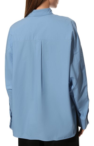 Хлопковая рубашка LOW CLASSIC голубого цвета по цене 34000 руб., арт. L0W22PF_SH09LU, фото 4 Хлопковая рубашка LOW CLASSIC, арт. L0W22PF_SH09LU, фото 4