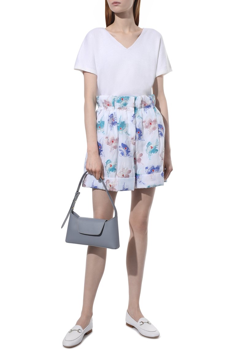Женские шорты GIORGIO ARMANI разноцветного цвета, арт. 2SHPB01B/T0389 | Фото 2 (Материал внешний: Синтетический материал; Материал подклада: Хлопок; Женское Кросс-КТ: Шорты-одежда; Стили: Романтичный; Длина Ж (юбки, платья, шорты): До колена; Нос: Не проставлено)