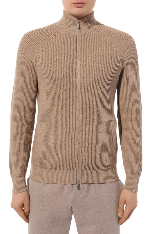 Хлопковый кардиган Brunello Cucinelli M2W70B2306 Бежевый  M2W70B2306 Фото 3