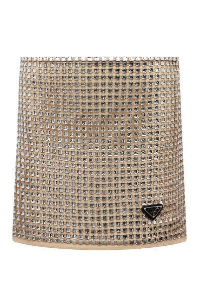 Женская юбка с отделкой пайетками PRADA, арт. P109TR-1ZCN-F0518-212