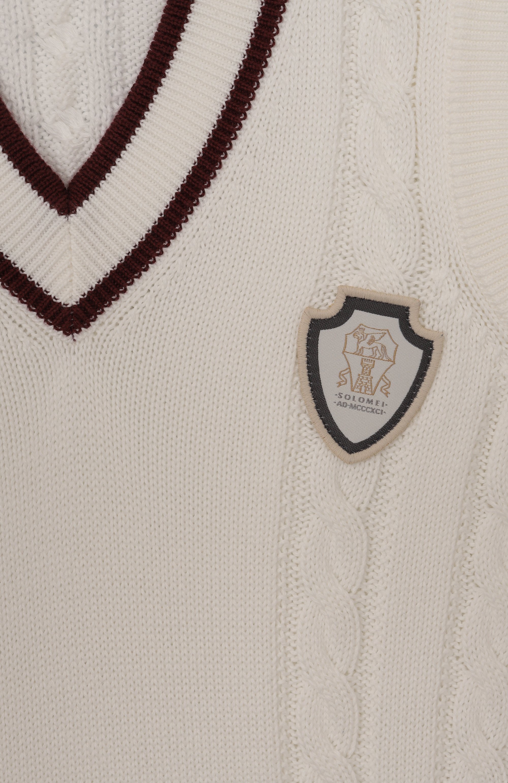 Хлопковый жилет BRUNELLO CUCINELLI молочного цвета по цене 49350 руб., арт. B2873817TC, фото 3 Хлопковый жилет BRUNELLO CUCINELLI, арт. B2873817TC, фото 3