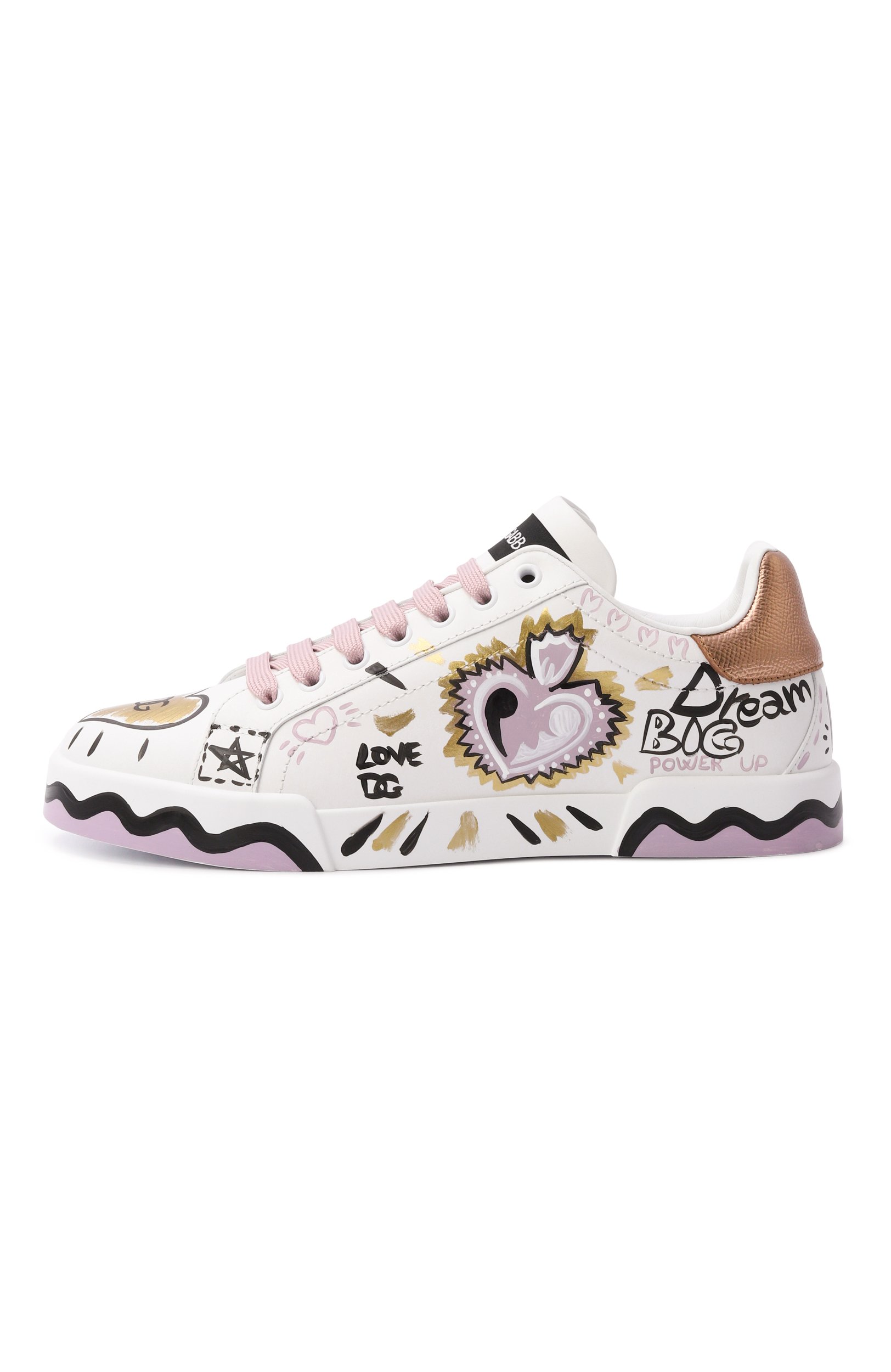 Кожаные кеды portofino DOLCE & GABBANA белого цвета по цене 126000 руб., арт. CK2464/A3L78, фото 4 Кожаные кеды portofino DOLCE & GABBANA, арт. CK2464/A3L78, фото 4