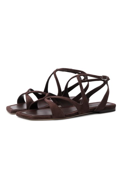 Женские замшевые сандалии ayla JIMMY CHOO, арт. AYLAFLATSUE