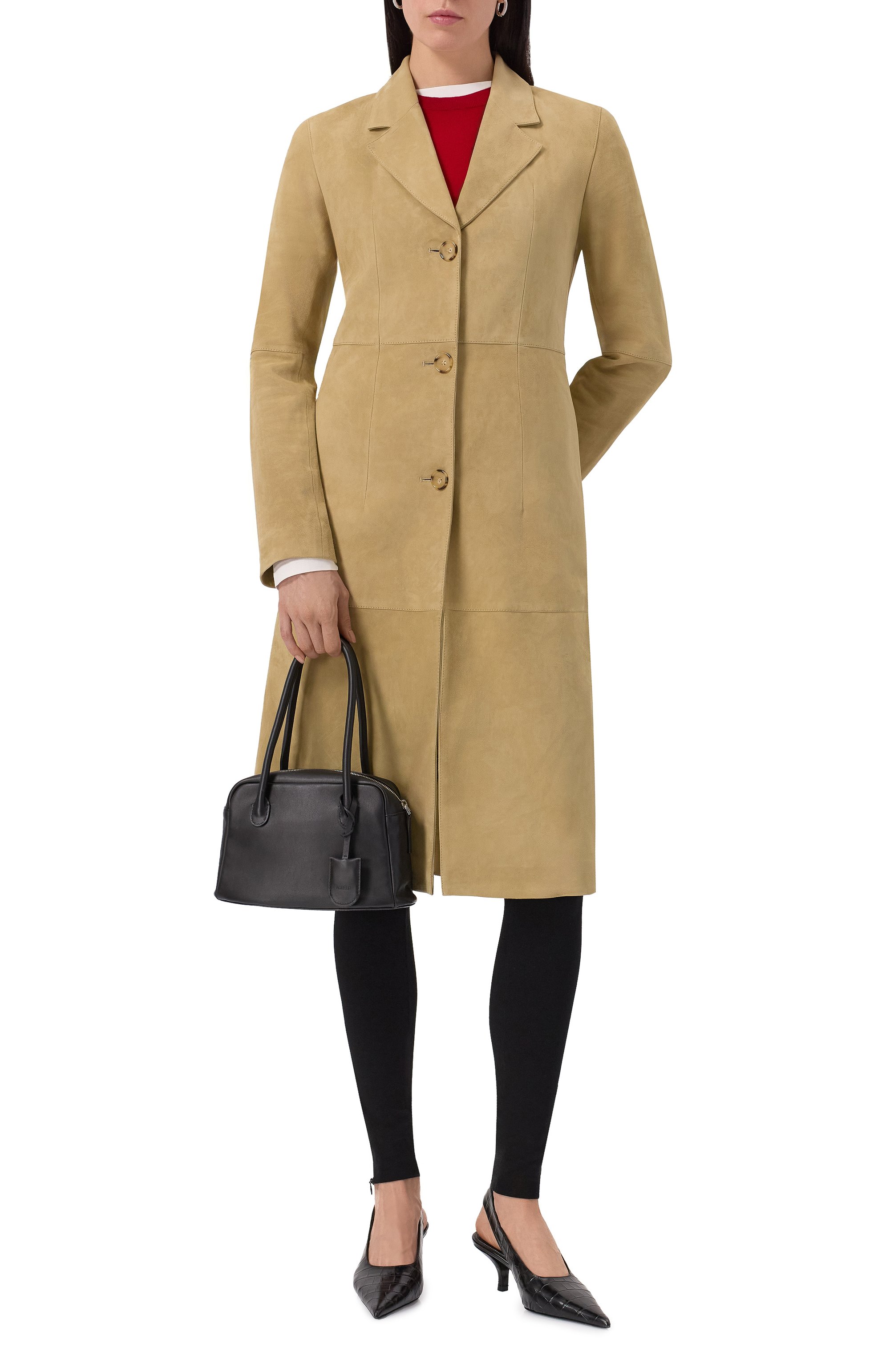 Замшевое пальто TOTEME, арт. 252-WR00169-LE0005, фото 2