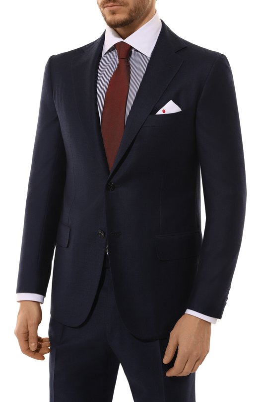 Шерстяной костюм Kiton UA81K0101E20 Синий  UA81K0101E20 Фото 4