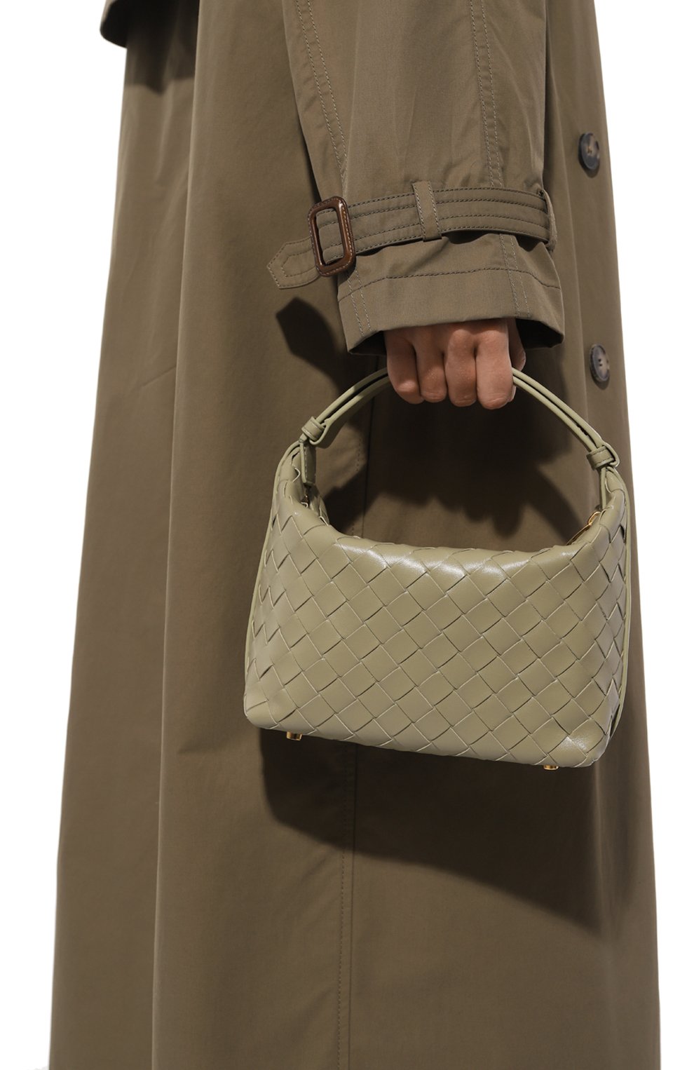 Сумка wallace mini BOTTEGA VENETA светло-зеленого цвета по цене 323500 руб., арт. 754443-V3IV1, фото 2 Сумка wallace mini BOTTEGA VENETA, арт. 754443-V3IV1, фото 2