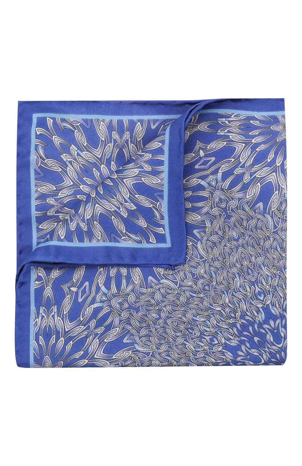 Шелковый платок ZILLI синего цвета по цене 8995 руб., арт. 50700/HANDKERCHIEFS, фото 1 Шелковый платок ZILLI, арт. 50700/HANDKERCHIEFS, фото 1