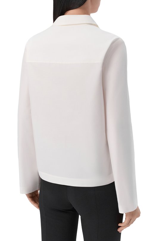 Рубашка из хлопка и шелка 12 STOREEZ 137581 Белый  137581 Фото 4