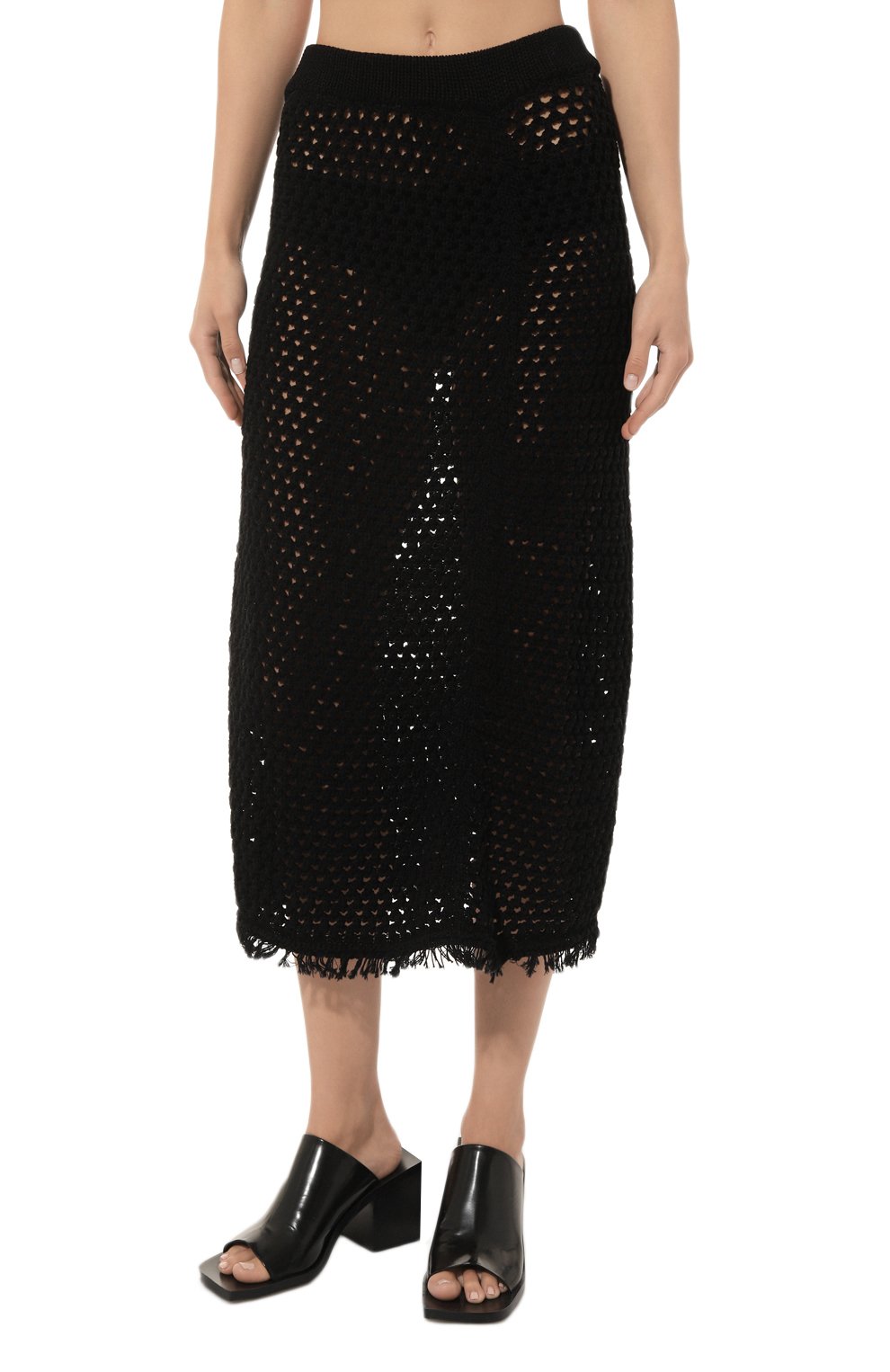 Хлопковая юбка DRIES VAN NOTEN черного цвета по цене 67450 руб., арт. 231-011220-6713, фото 3 Хлопковая юбка DRIES VAN NOTEN, арт. 231-011220-6713, фото 3