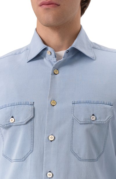 Джинсовая рубашка KITON, арт. UCWMH0922603, фото 5