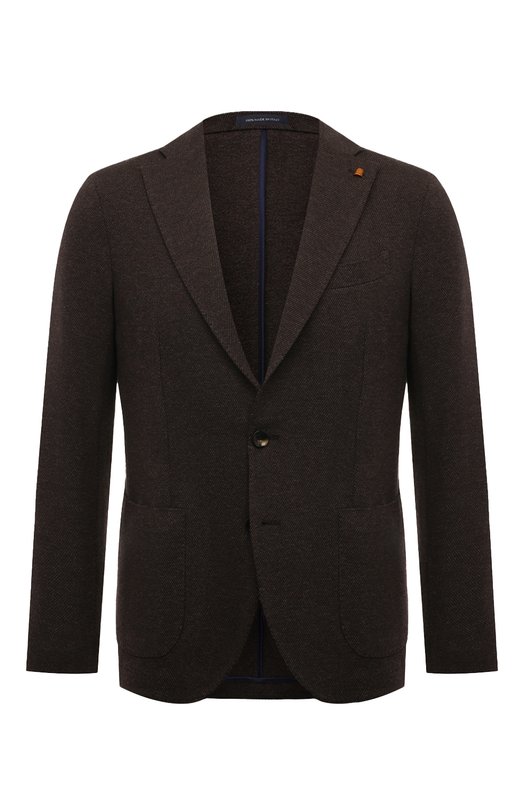 Пиджак из шерсти и хлопка Sartoria Latorre JD74/JG106 Коричневый JD74/JG106
