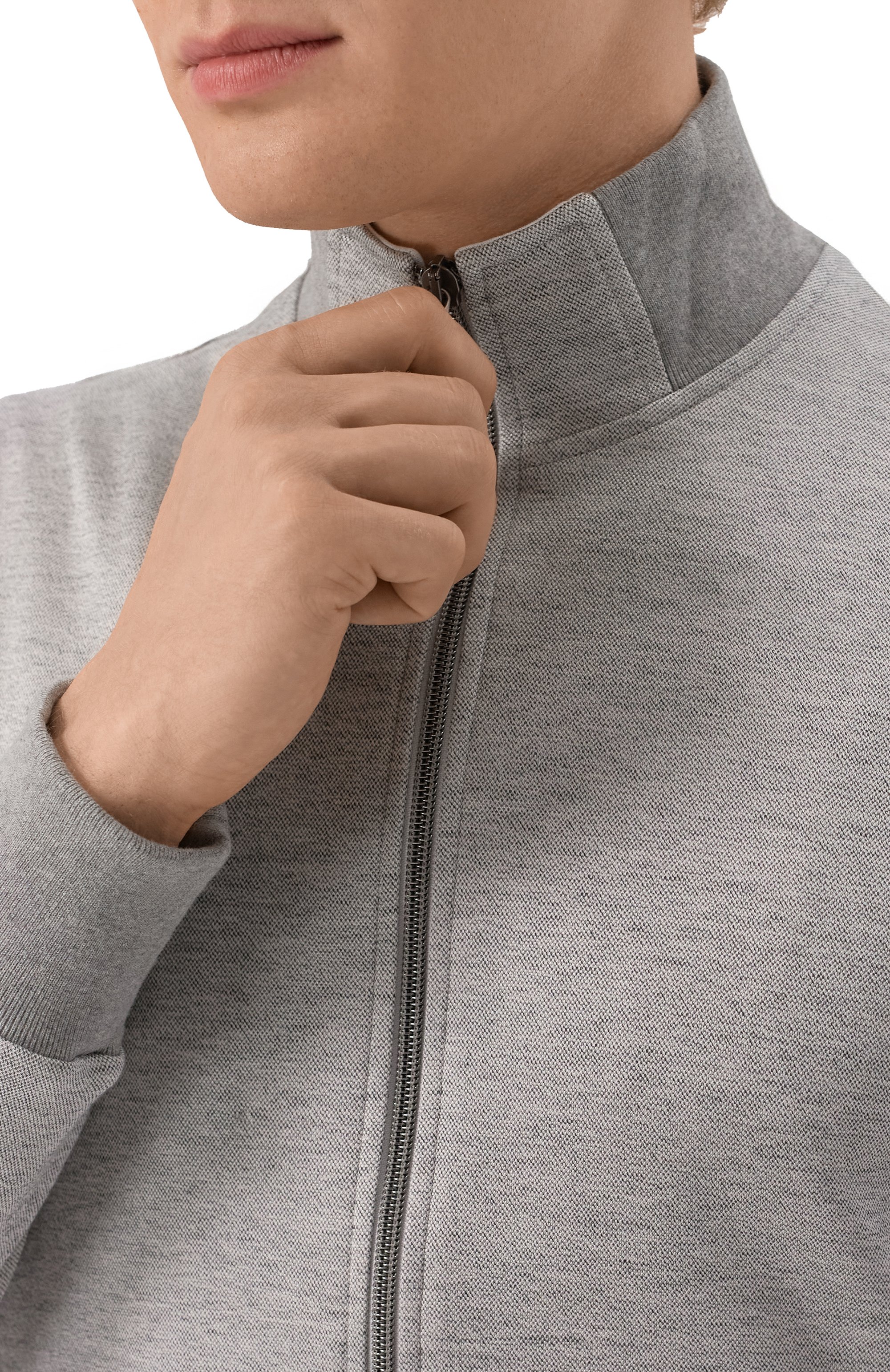 Толстовка из хлопка и шелка CAPOBIANCO, арт. 18M455.GU00., фото 5