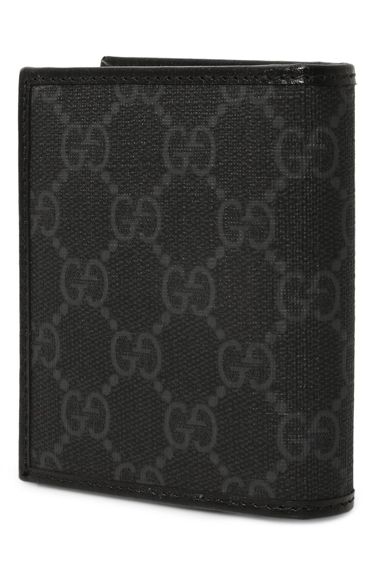 Мужской футляр для кредитных карт GUCCI черного цвета, арт. 746302/92TCF | Фото 2 (Материал сплава: Проставлено; Нос: Не проставлено; Материал: Синтетический материал)
