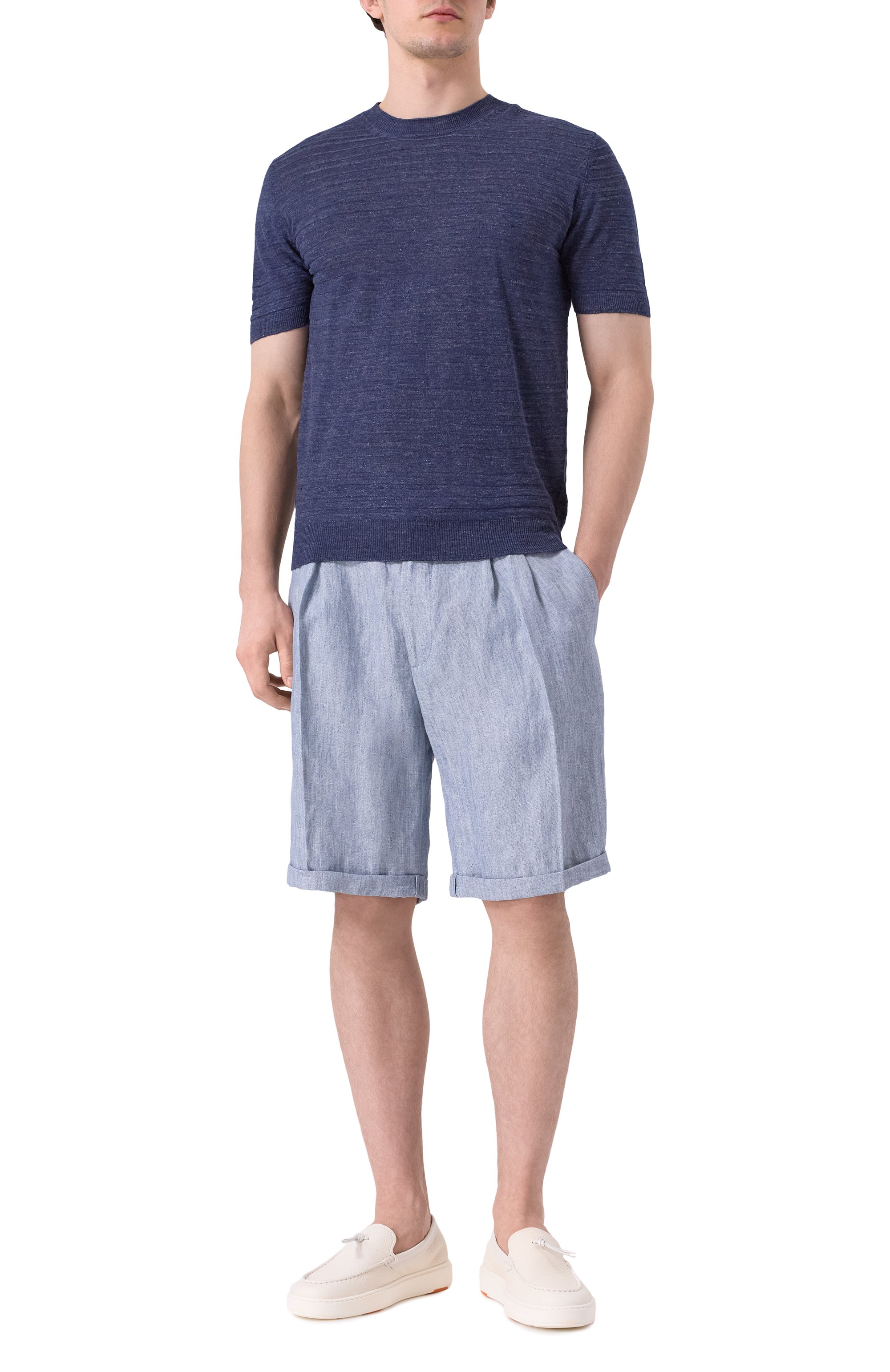 Джемпер изо льна и шелка CORNELIANI, арт. 25M565-2525114, фото 2