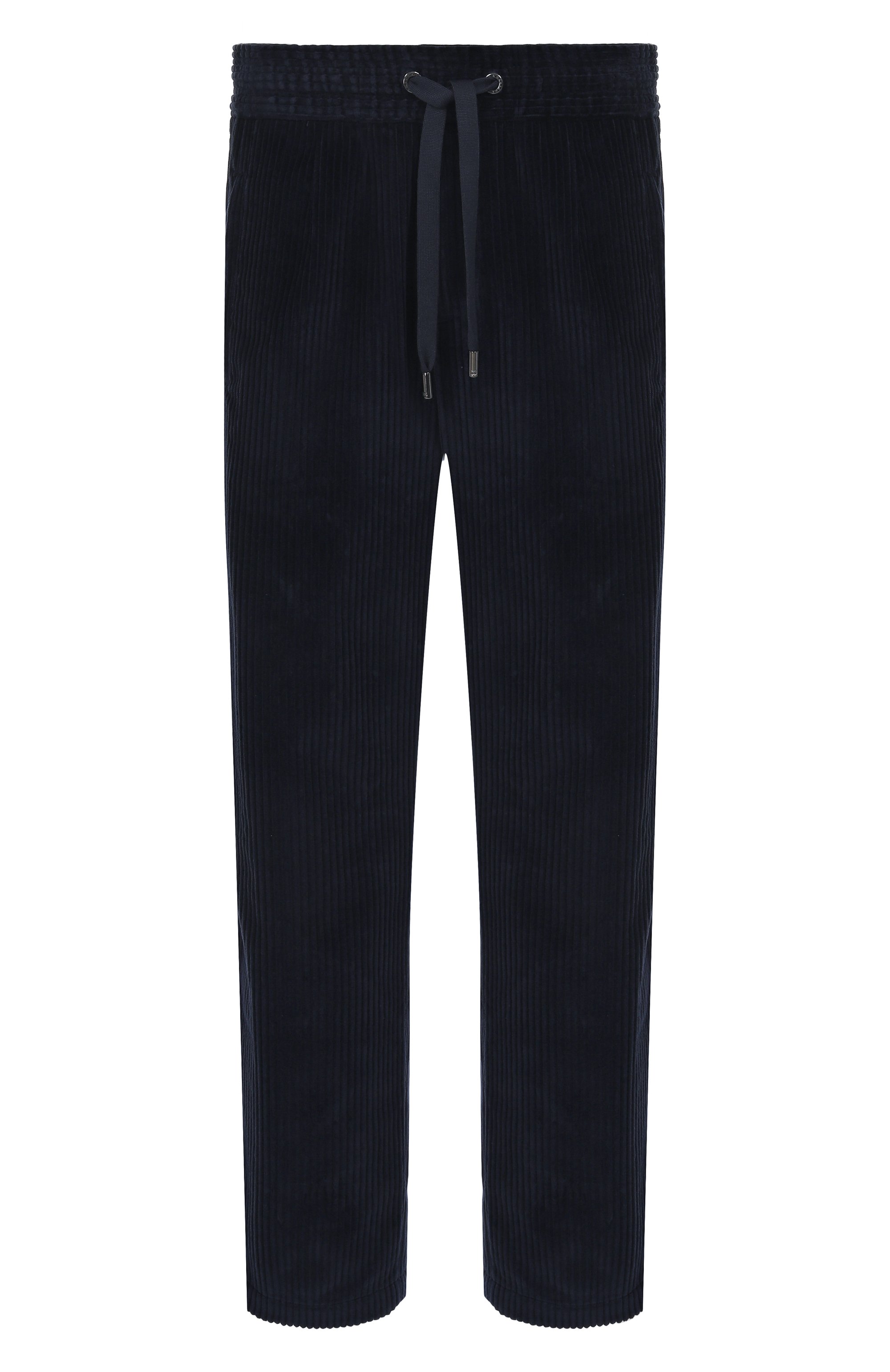 Вельветовые брюки DOLCE & GABBANA темно-синего цвета по цене 119000 руб., арт. GP141T/FUVLI, фото 1 Вельветовые брюки DOLCE & GABBANA, арт. GP141T/FUVLI, фото 1