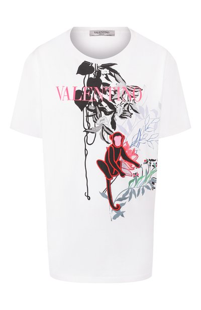 Женская хлопковая футболка VALENTINO, арт. TB0MG06T5H8