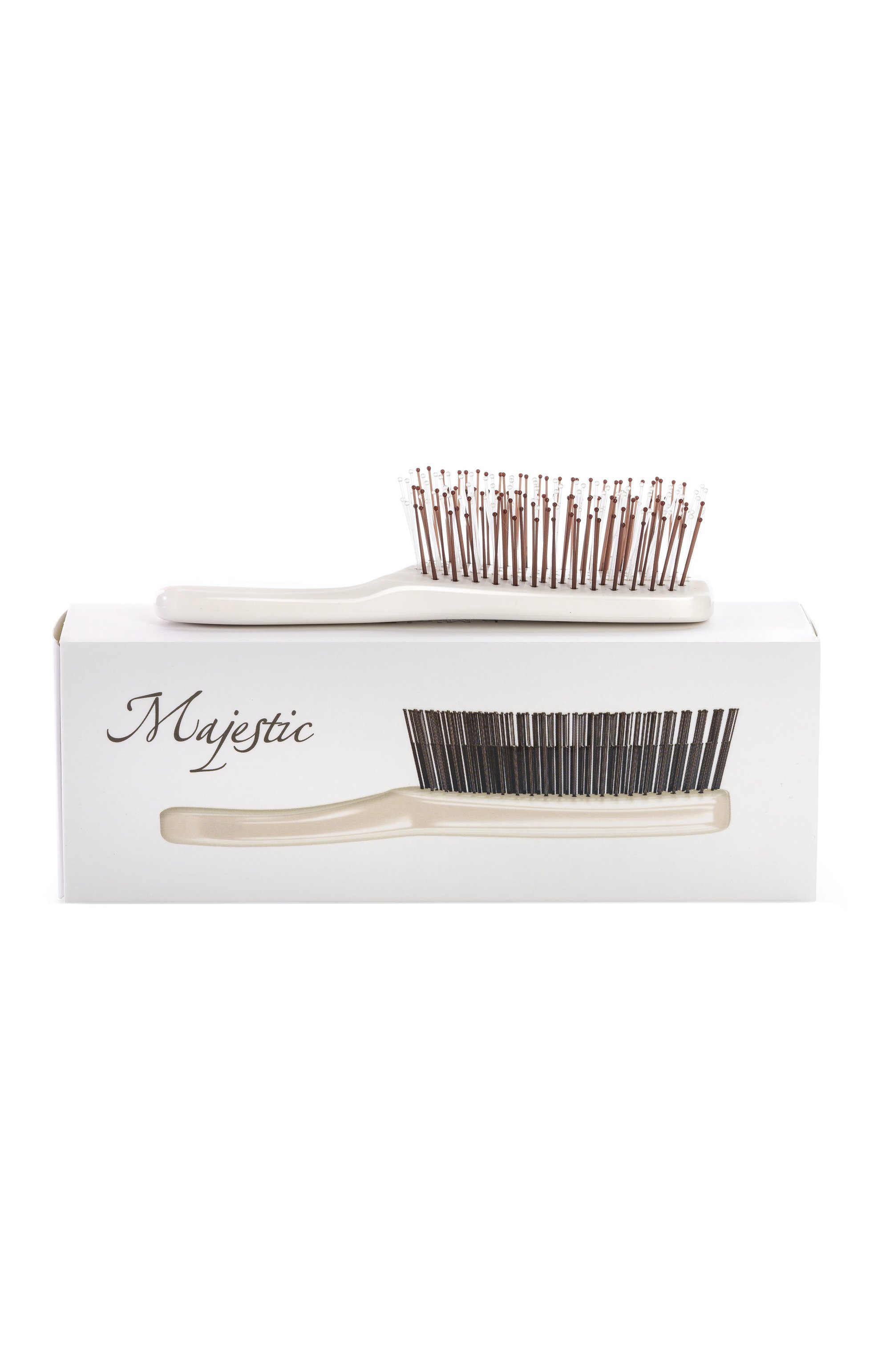 Мини-расческа scalp brush 284 зубца, оттенок белый жемчуг MAJESTIC, арт. 4564631504970, фото 1