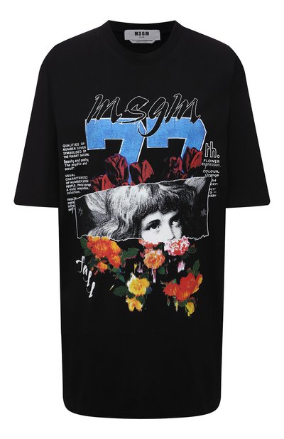 Женская хлопковая футболка MSGM, арт. 3141MDM160 217798