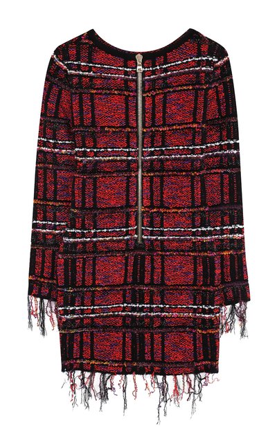 Буклированное мини-платье с бахромой BALMAIN, арт. W7E/4026/M037, фото 2