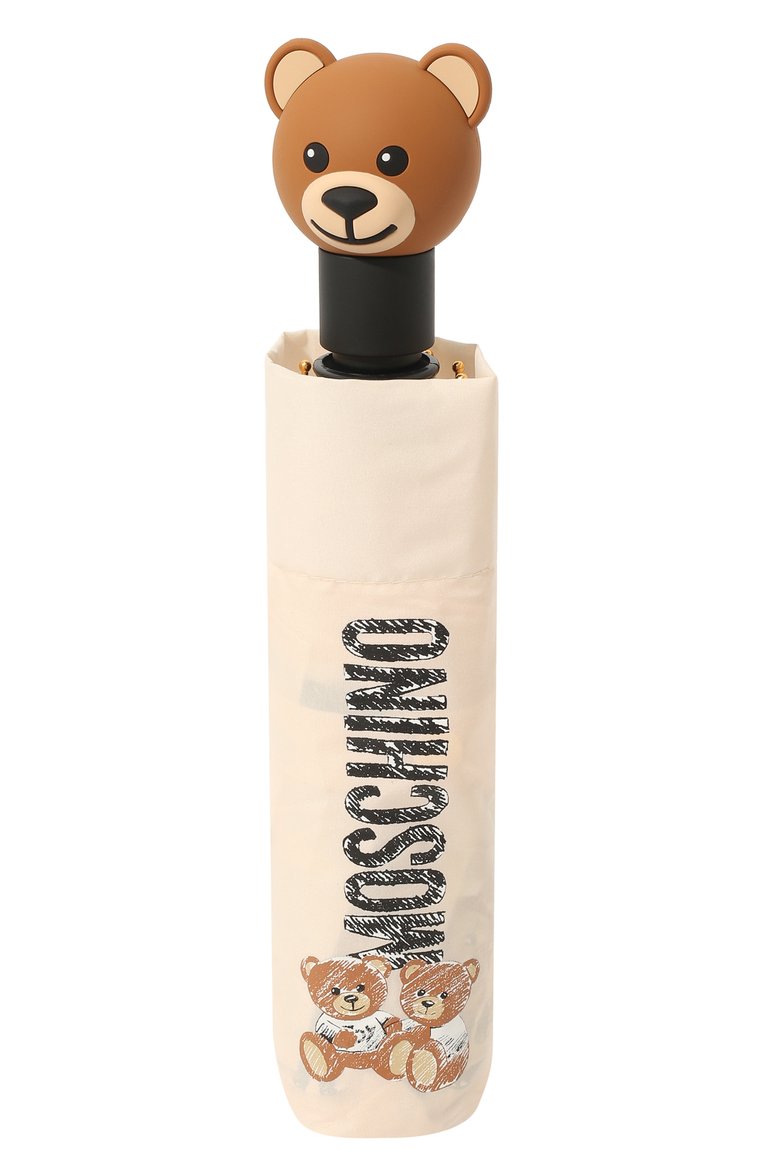 Женский складной зонт MOSCHINO кремового цвета, арт. 8169-0PENCL0SE | Фото 5 (Материал: Текстиль, Синтетический материал, Металл; Нос: Не проставлено; Региональные ограничения белый список (Axapta Mercury): Не проставлено)