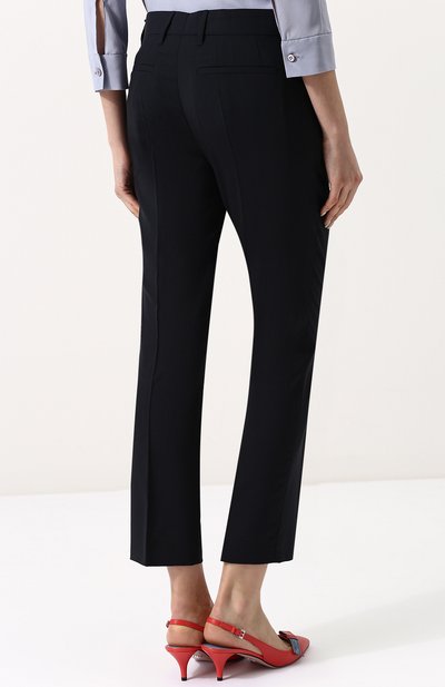 Однотонные укороченные брюки со стрелками PRADA, арт. P2469-RO1-F0008, фото 4