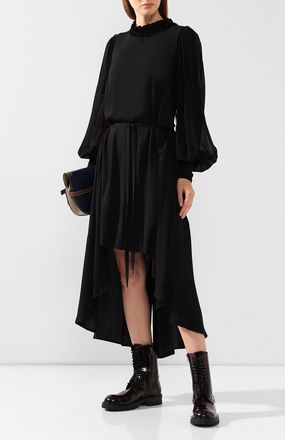 Платье из вискозы ANN DEMEULEMEESTER, арт. 1902-2250-P-160-099, фото 2
