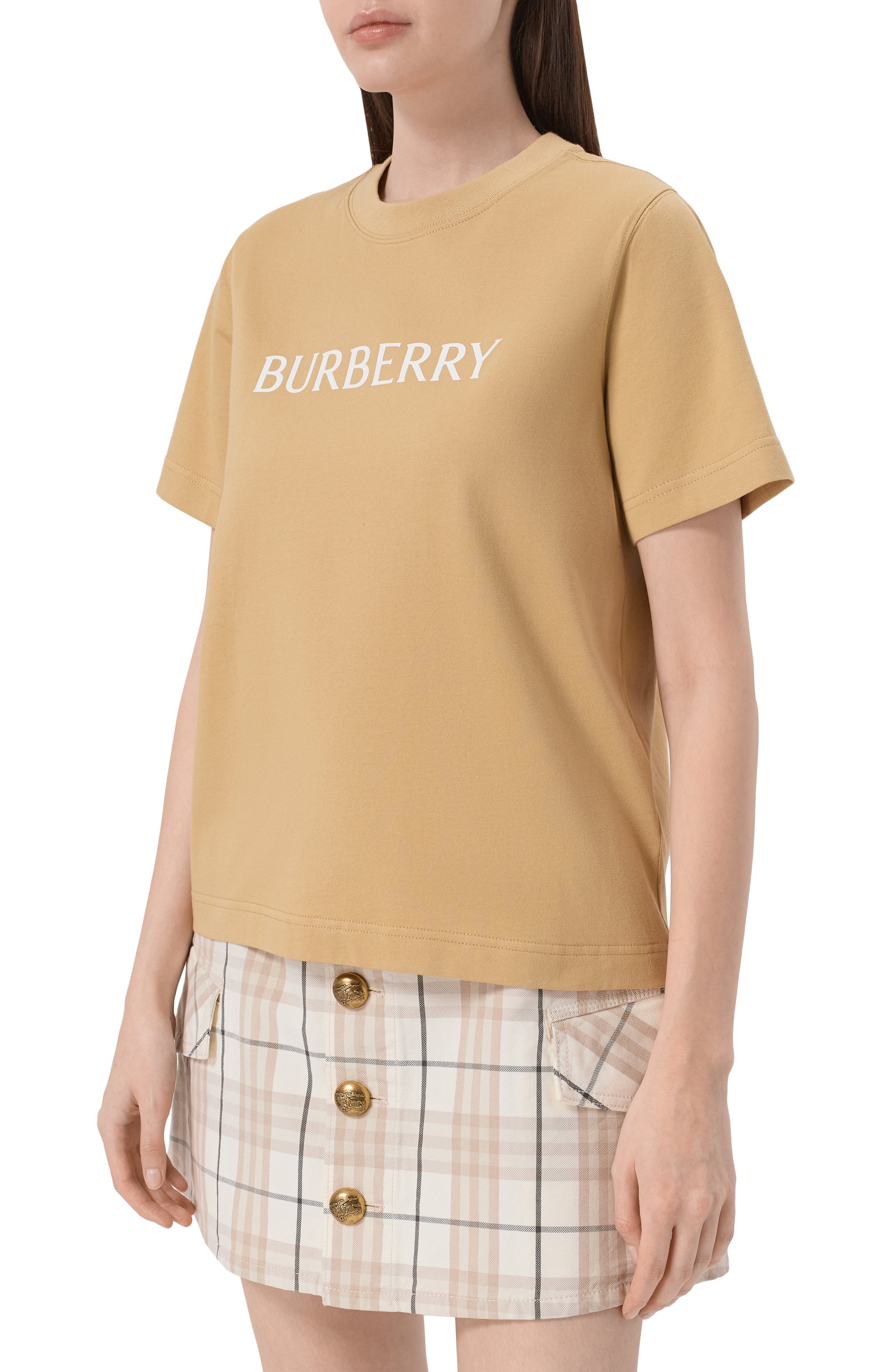Хлопковая футболка BURBERRY, арт. 8118975, фото 3