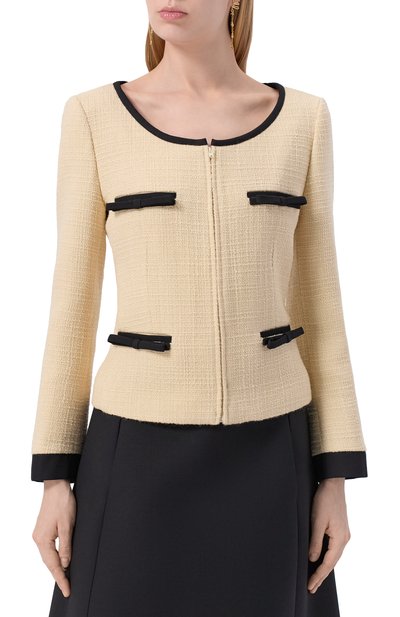 Твидовый жакет VALENTINO, арт. 7B0CE4T5/90Y, фото 3