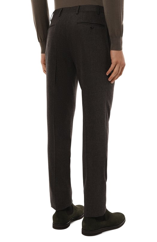 Брюки из шерсти и кашемира Corneliani 945B03-9418540 Коричневый  945B03-9418540 Фото 4