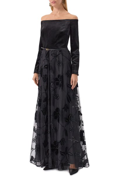 Комбинированное платье ELIE SAAB, арт. D0799NP25/TUV01, фото 3