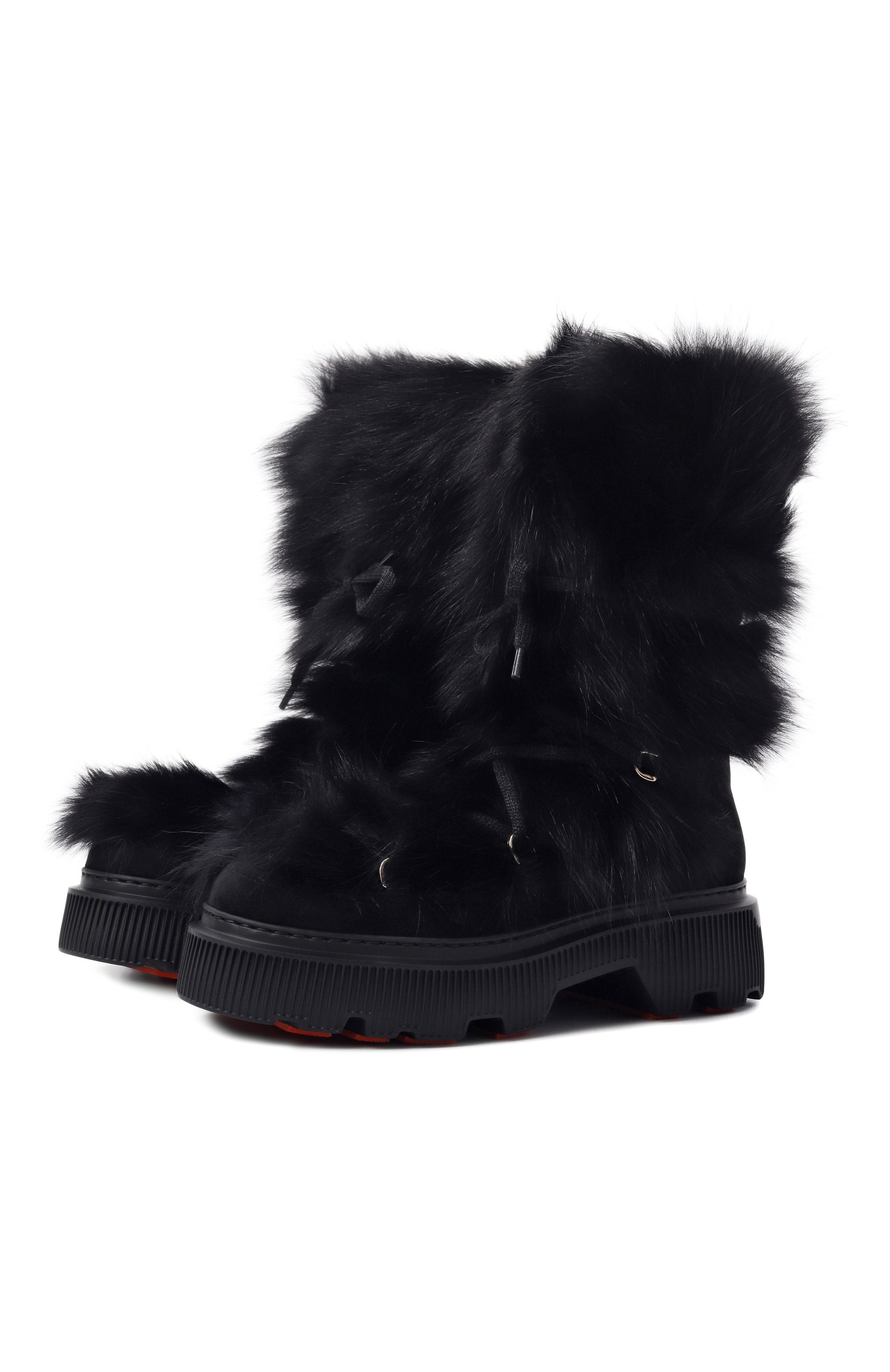 Полусапоги с мехом лисы SANTONI, арт. WTCG71968GA2AHFT, фото 1