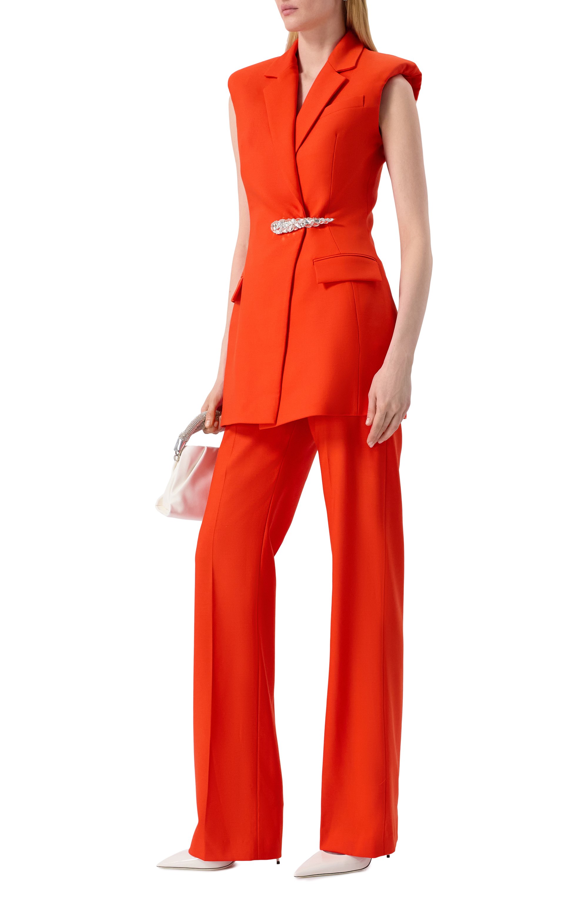 Шерстяные брюки DAVID KOMA оранжевого цвета по цене 137500 руб., арт. RE25DK01TR, фото 2 Шерстяные брюки DAVID KOMA, арт. RE25DK01TR, фото 2