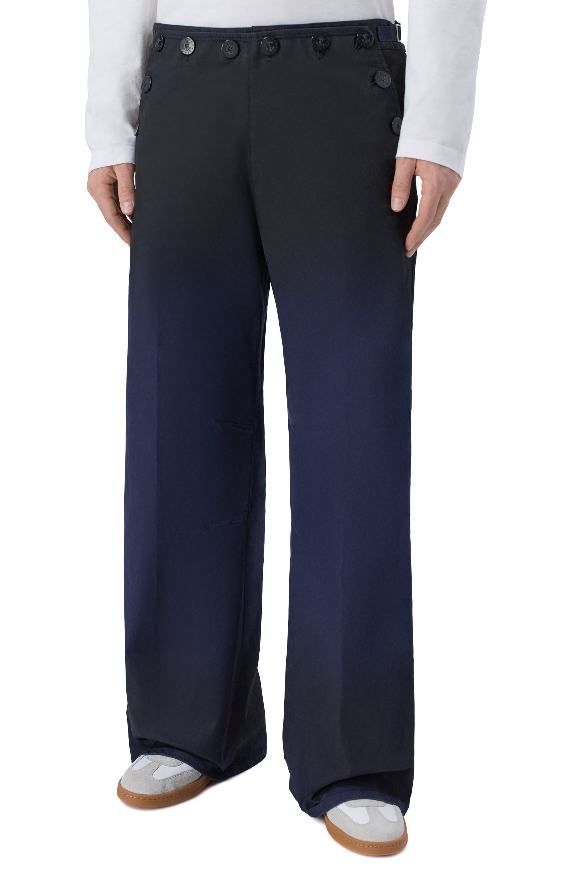 Хлопковые брюки DSQUARED2 темно-синего цвета по цене 95750 руб., арт. S74KB1116/S39021, фото 3 Хлопковые брюки DSQUARED2, арт. S74KB1116/S39021, фото 3