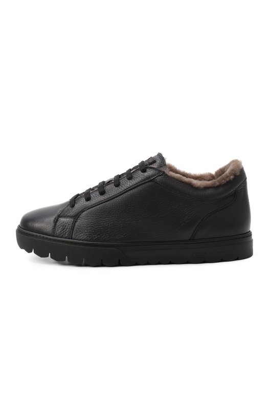 Кожаные кеды Kiton USSA157N0012602 Синий  USSA157N0012602 Фото 4