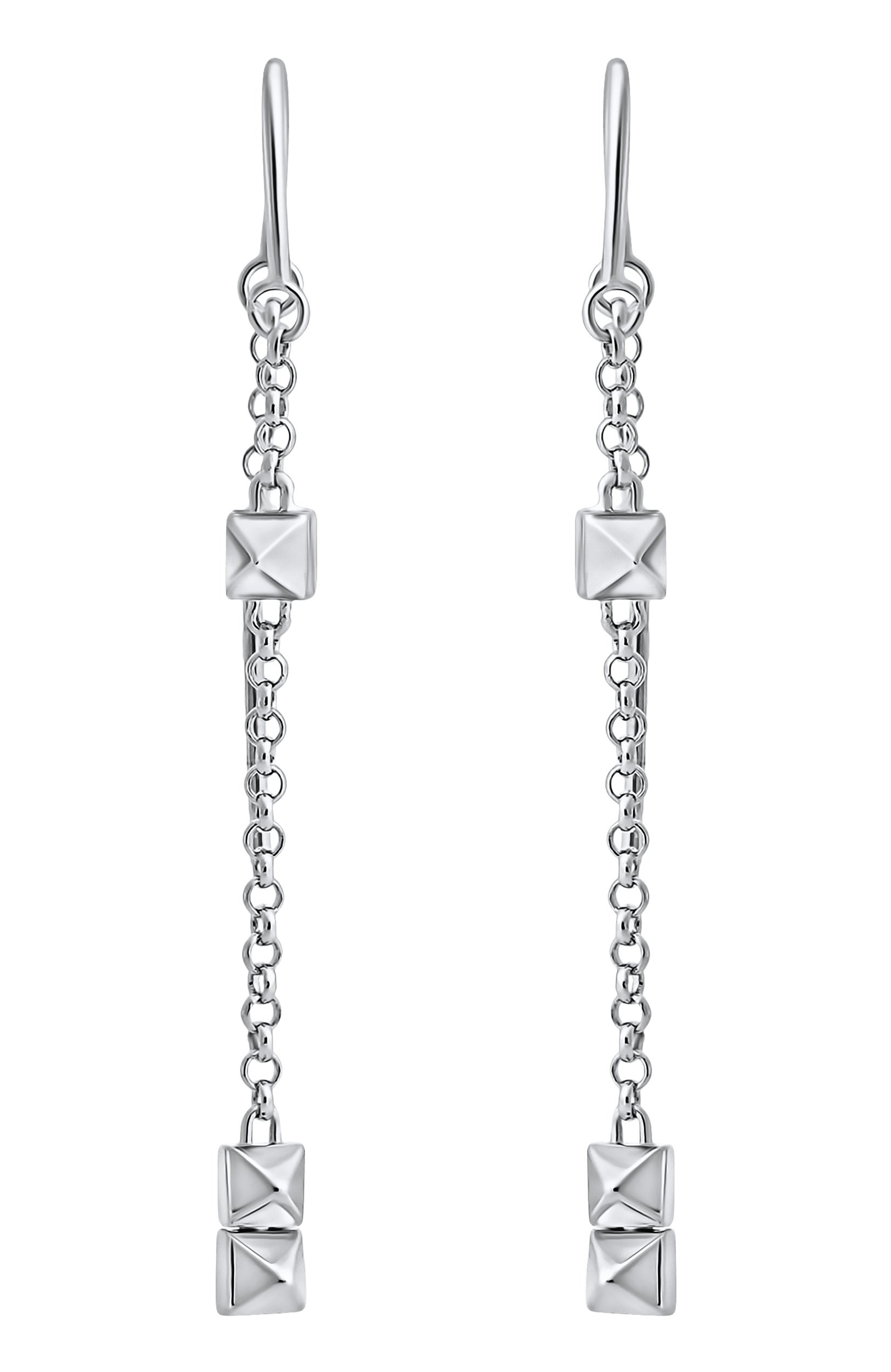 Серьги EDDIE BORGO серебряного цвета по цене 22300 руб., арт. ER234401, фото 1 Серьги EDDIE BORGO, арт. ER234401, фото 1