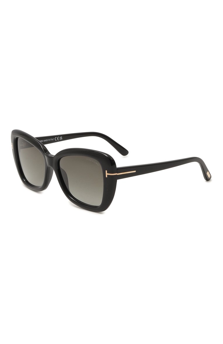 Женские солнцезащитные очки TOM FORD черного цвета, арт. TF1008 01B | Фото 1 (Нос: Не проставлено; Региональные ограничения белый список (Axapta Mercury): Не проставлено; Тип очков: С/з; Материал: Пластик; Очки форма: Бабочка; Оптика Гендер: оптика-женское)