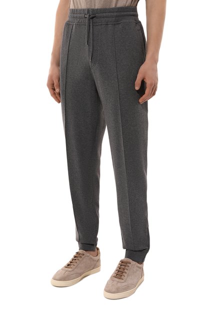 Хлопковые джоггеры BRUNELLO CUCINELLI темно-серого цвета по цене 118000 руб., арт. MM8363211G, фото 3 Хлопковые джоггеры BRUNELLO CUCINELLI, арт. MM8363211G, фото 3